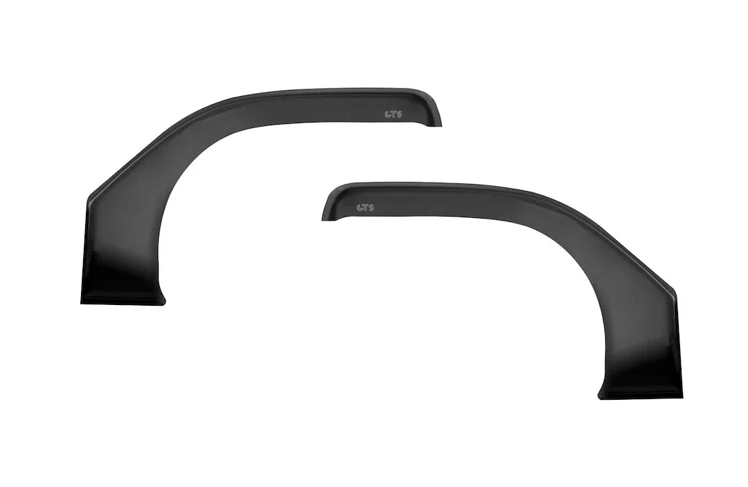 82180S – GT STYLING Rainguard, Extended Bubble Design Tape-On Smoke Acrylic Set Of 2